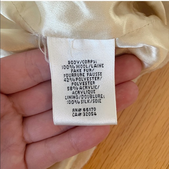 Anthropologie cream fur wool jacket - Picture 8 of 13